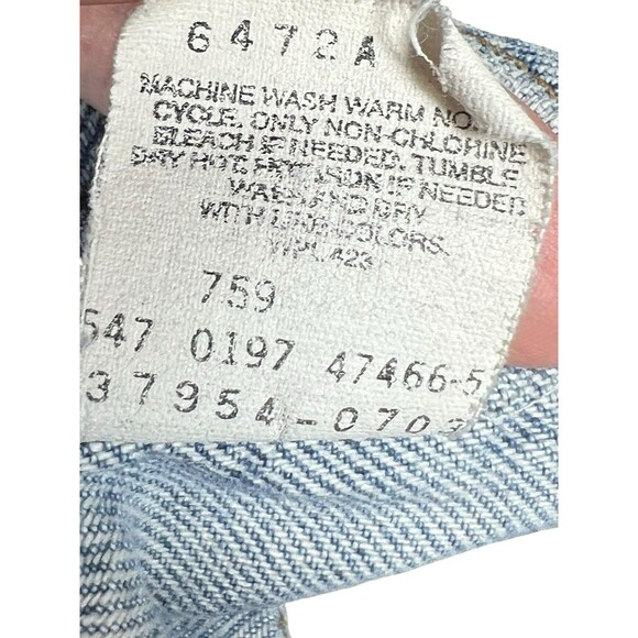 Vintage Levi’s 954 High Rise Jean Shorts Women’s Sz 5 90s Orange Tab Made in USA - Picture 9 of 9